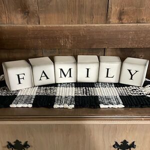 White Family Block Letters Decor Hobby Lobby